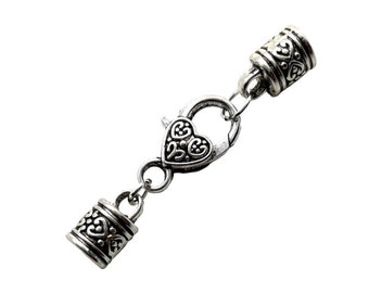End Cap Clasp Set/Silver