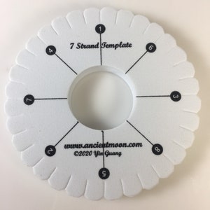 Two in One Small 32-Slot Kumihimo Disk-4 with 7Strand template on the back side, Standard Thickness-10mm image 2