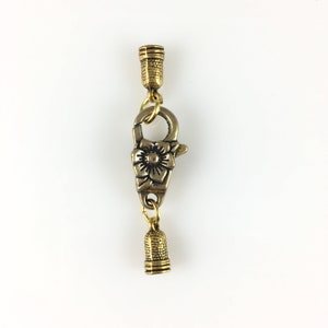 End Cap Clasp Set-IN4/gold IN4/G Flower Clasp