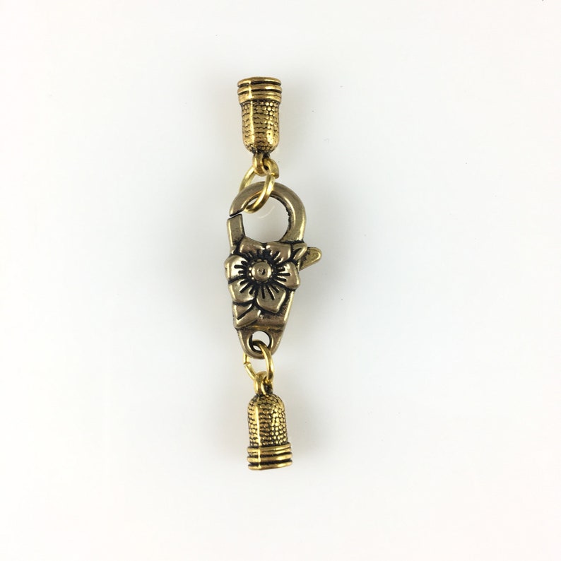 End Cap Clasp Set-IN4/gold IN4/G Flower Clasp