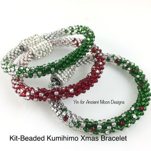 Kit-Beaded Kumihimo Xmas Bracelet