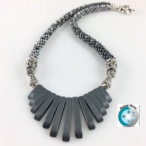 Kit-Beaded Kumihimo Fan Necklace