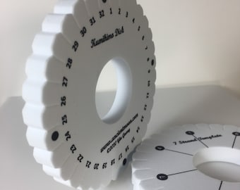 Two in One Small 32-Slot Kumihimo Disk-4&quot; with 7Strand template on the back side, Standard Thickness-10mm