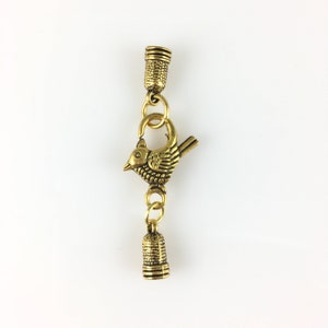 End Cap Clasp Set-IN4/gold IN4/Gold Bird Clasp