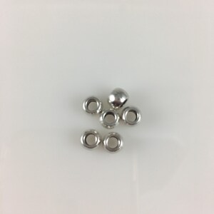 Silver Bighole Beads/6pc 5mm/IN3mm