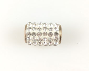 Rhinestone Magnetic Clasp/clear gold