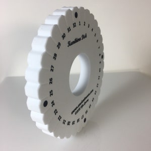 Two in One Small 32-Slot Kumihimo Disk-4 with 7Strand template on the back side, Standard Thickness-10mm image 4