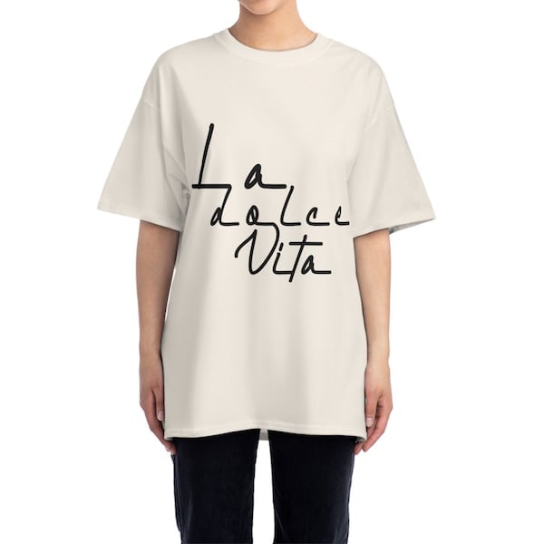 La Dolce Vita Italian The Sweet Life Oversized Festival Slouchy Fit Beefy-T®  Short-Sleeve T-Shirt