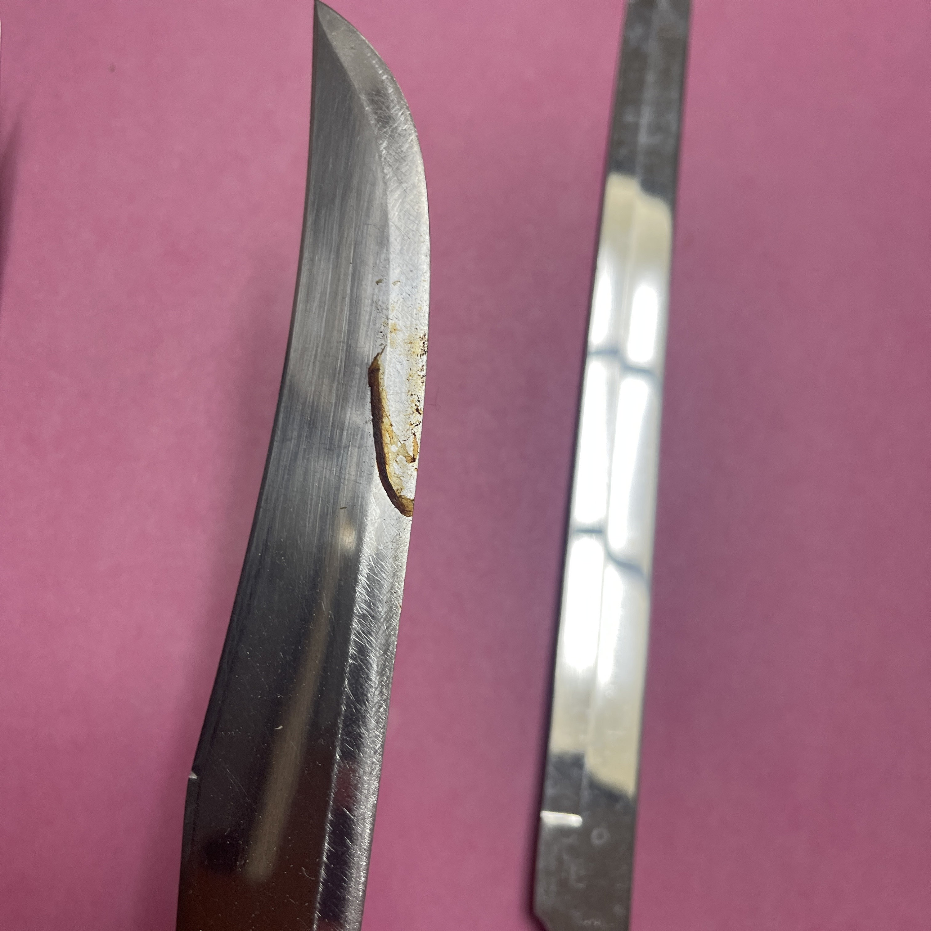 Vintage Mid Century Gensico Japan Carving Knives Set Stainless Steel