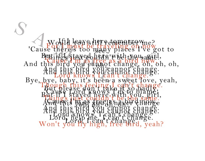 bird lynyrd skynyrd lyrics