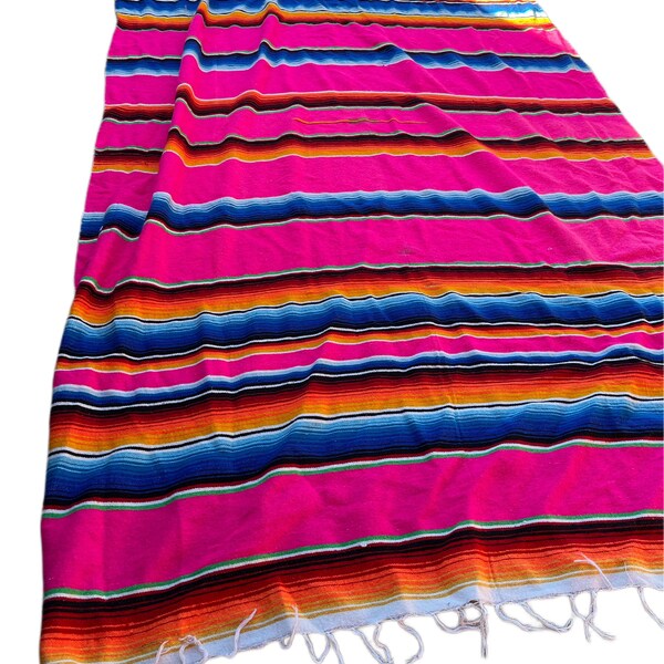 Pink Mexican Blanket Etsy