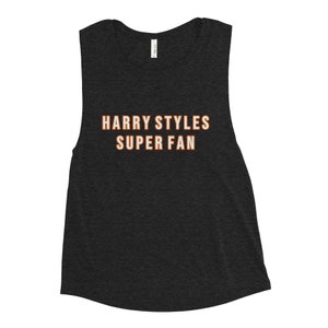 Harry Styles Super Fan Black Ladies’ Muscle Tank