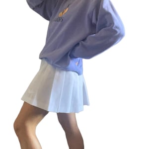 Rare 90s Vintage white Reebok pleated mini tennis skirt sz 8