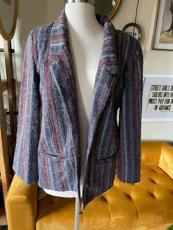 Vintage y2k pykettes multicolor knit blazer jacke… - image 1