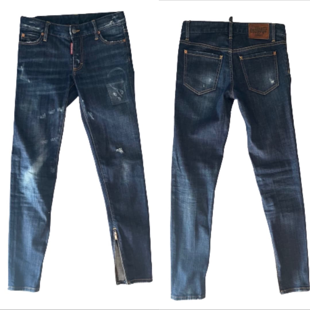 DSQUARED ITALY製 damage denim skinny 46 DSQUARED ITALY製 damage denim skinny 46 Men's Jeans: Skinny