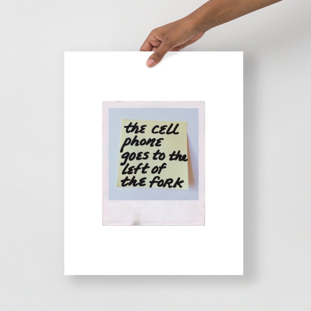 Cell Phone Dinner Party Art Funny Living Room Nook Kitchen Dining Room