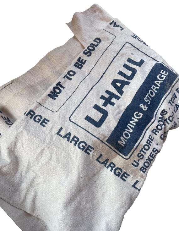U-haul Vintage Moving Blanket, Rare, Circa 1980-90's, Extra Large