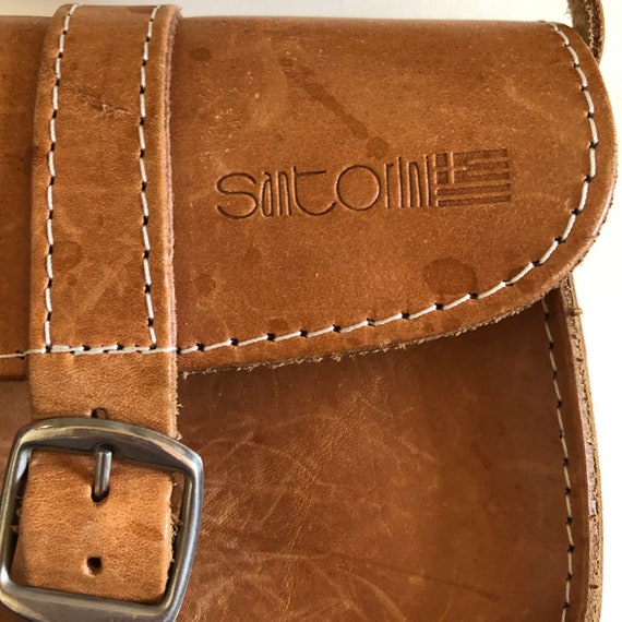 Vintage 100 Leather Saddle Bag Crossbody purse Santo… Gem