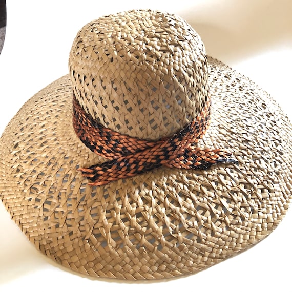 Medium Grevi Mens Woven Ribbon Contrast Band Hat Red