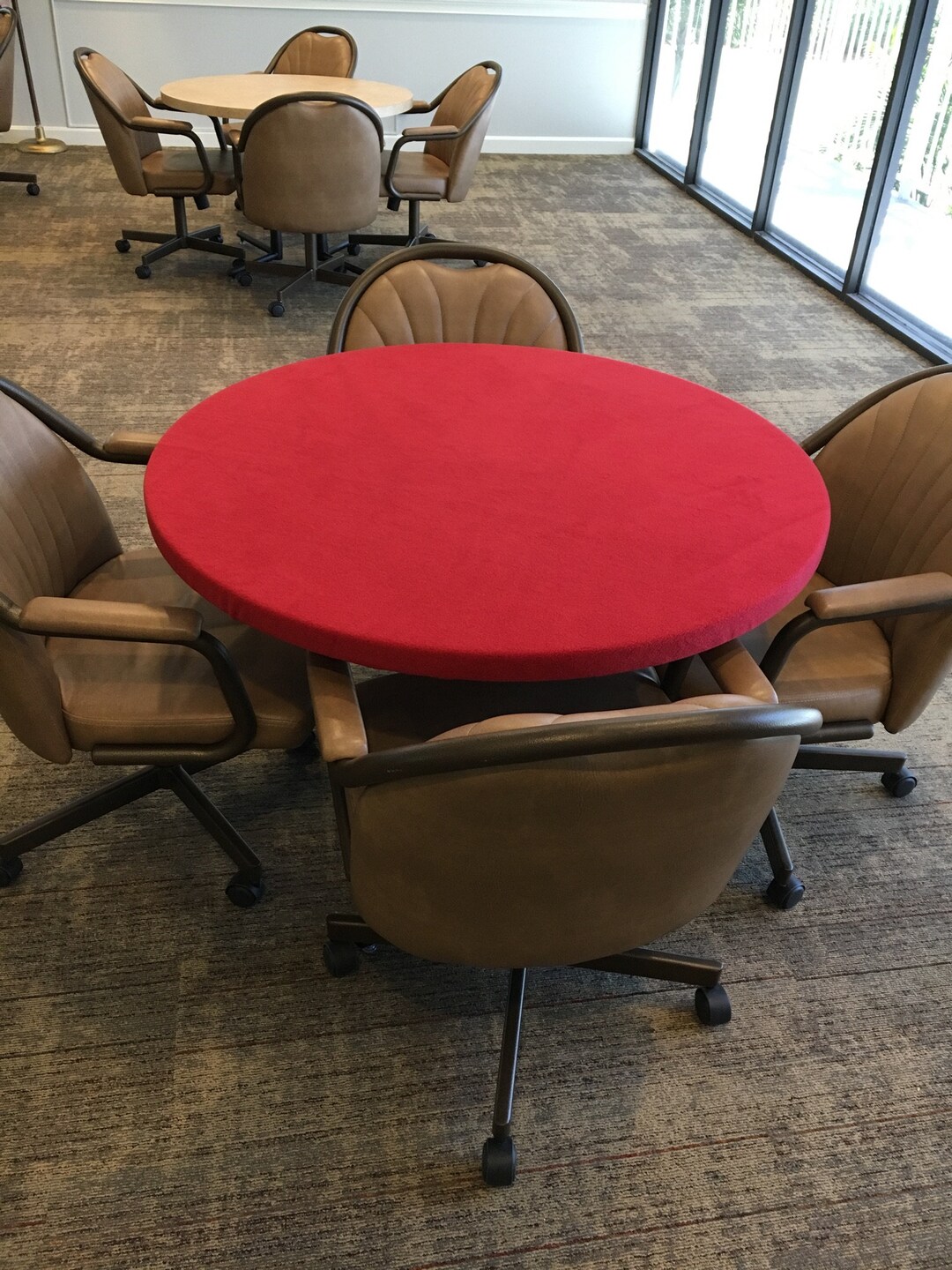 Game Table Cover / RED also Available in Grey Ivory Navy Etsy