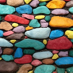 Colorful Rock Wall Aquarium Background - Petbackdrops - Rock Background- Malamine Enclosure Background