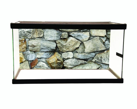 Grey Rock Wall Aquarium Background Petbackdrops Rock Etsy