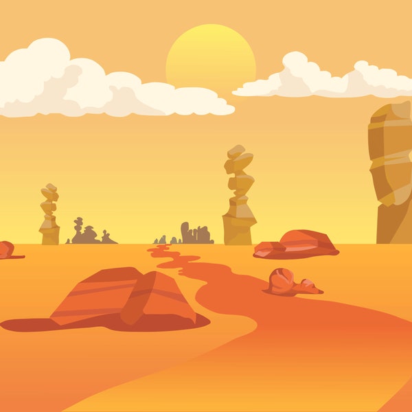 Desert Terrarium Background Etsy