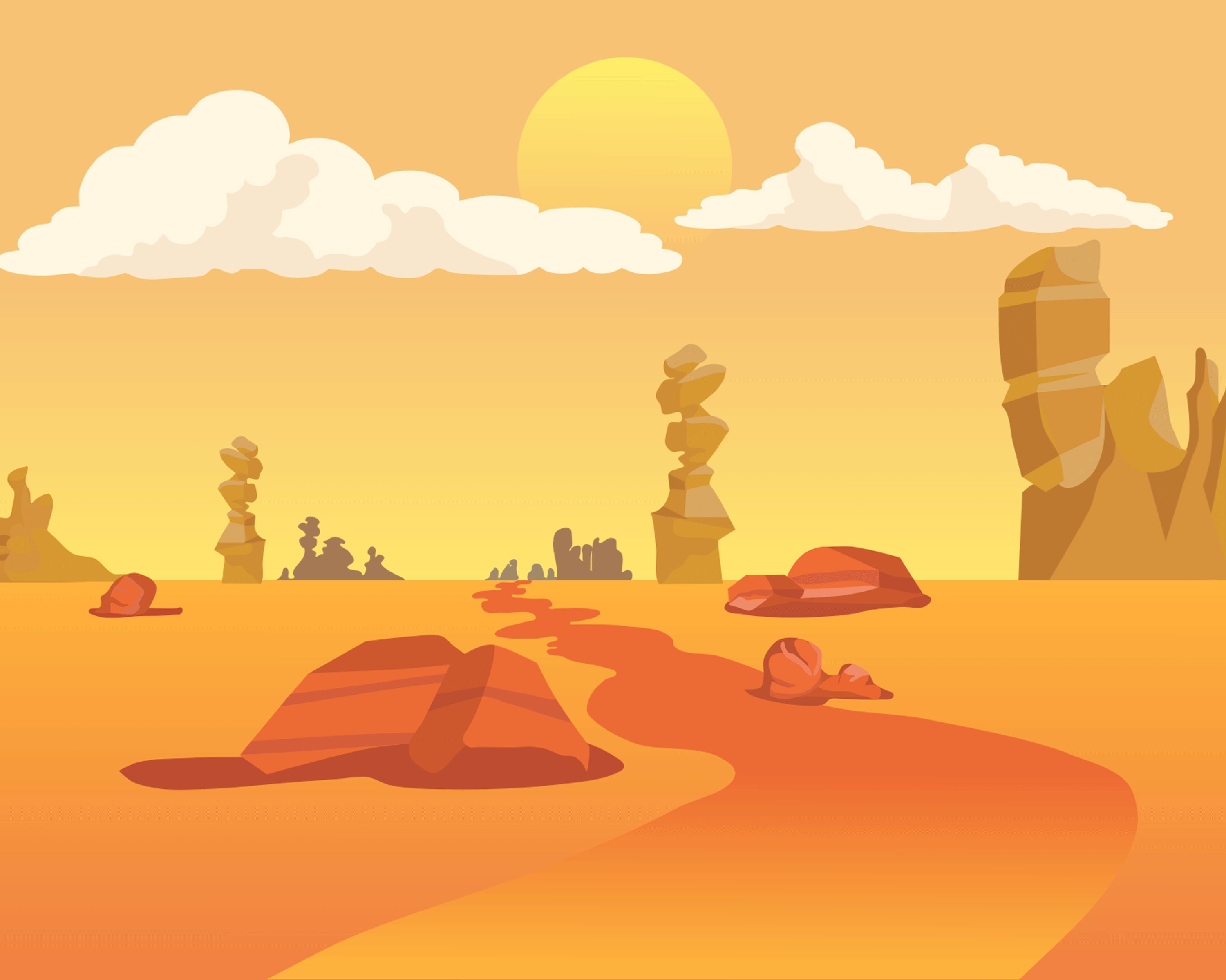 Desert Cartoon Background Petbackdrops Terrarium - Etsy Israel
