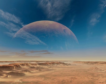Desert Scifi Background - Petbackdrops - Terrarium Background - Reusable