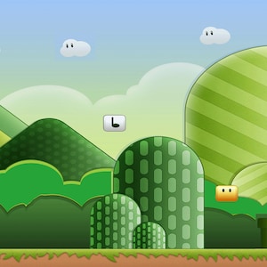 Super Mario Green Background by Petbackdrops - Durable & Reusable Cage Background (See All Available Sizes)