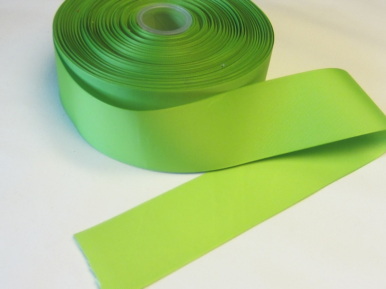 1.5 Grosgrain Ribbon Solid Apple Green