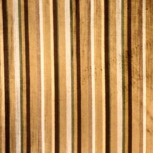 Golden Stripe Digitally Printed Linen Velvet-Gold