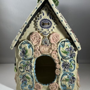 Rose Birdhouse - Pink Rose Birdhouse - Hearts Birdhouse - Butterflies Birdhouse - Red Hearts Birdhouse - Pink Rose Bird House