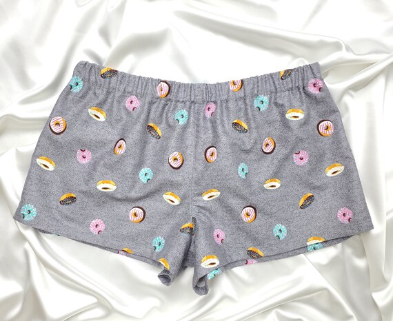 Donuts Flannel Pajama Shorts - Etsy 