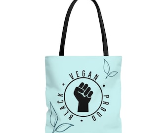 Black Vegan Proud Tote Bag