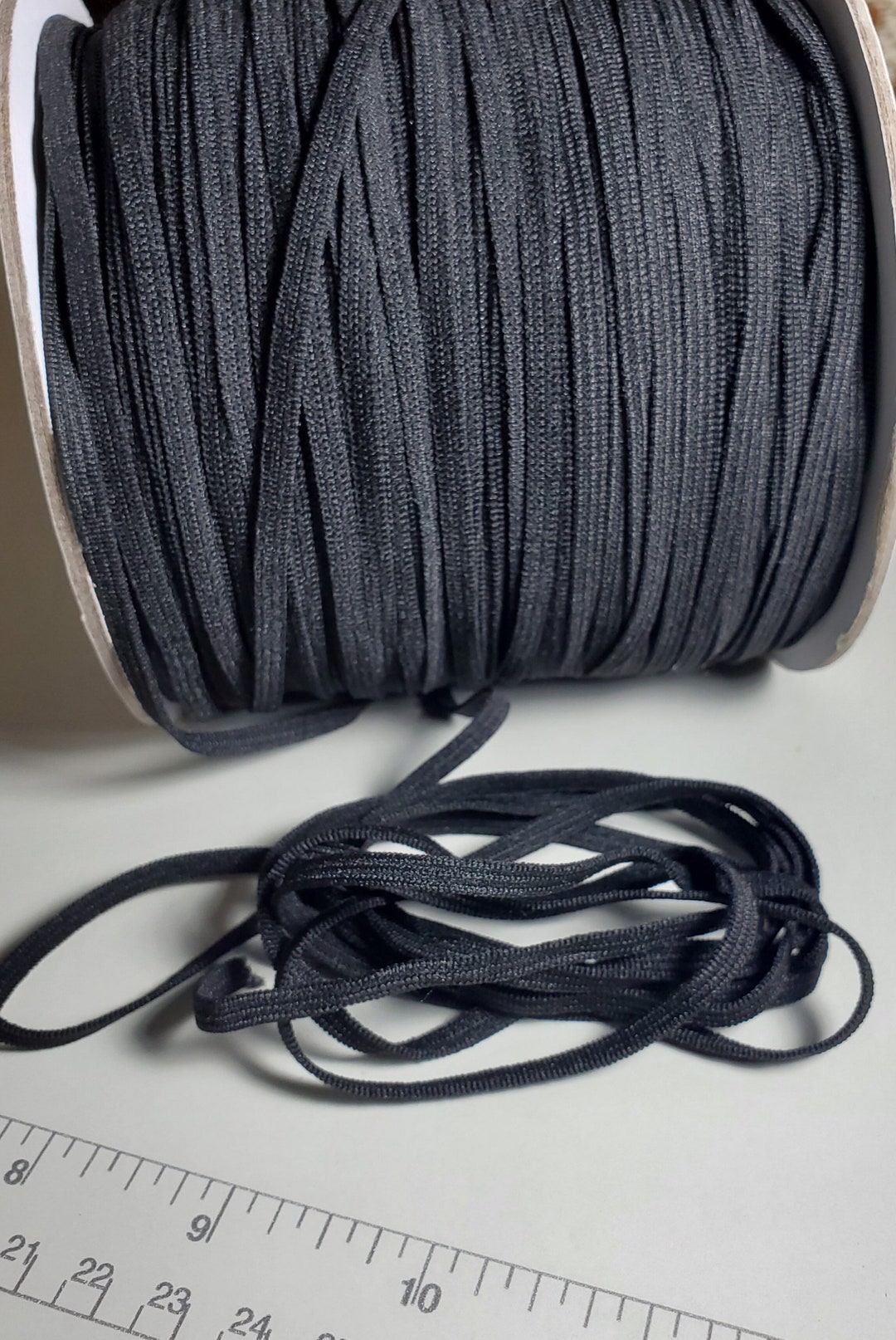 FAST SHIPPING 1/8 Inch 3.5mm Black Elastic, 10 Yards - Etsy 