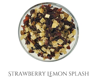 SereniTea House Té premium de hojas sueltas - Fresa Limón Splash