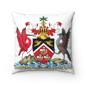 Trinidad Coat of Arms, Square Pillow