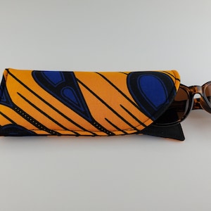 African Ankara Fabric Padded Glasses Pouch Case