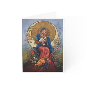 Our Lady of Joyful Mysteries Note Cards: Catholic Christmas Greeting Cards