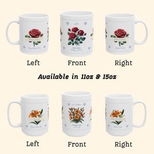 Catholic Christmas Mug: Mary May Flowers Collection, Fleur de Lis