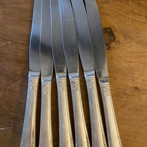 アンティーク】 シルバーディナーナイフ6本セット