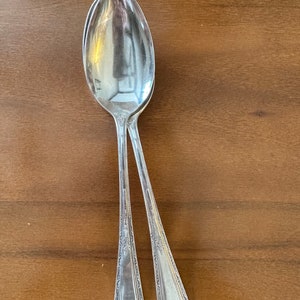 2 Kingston Simeon L and George H Rogers co  serving spoons 1929