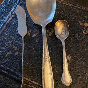 Mix and match silverplate serving pieces