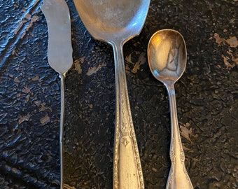 Mix and match silverplate serving pieces