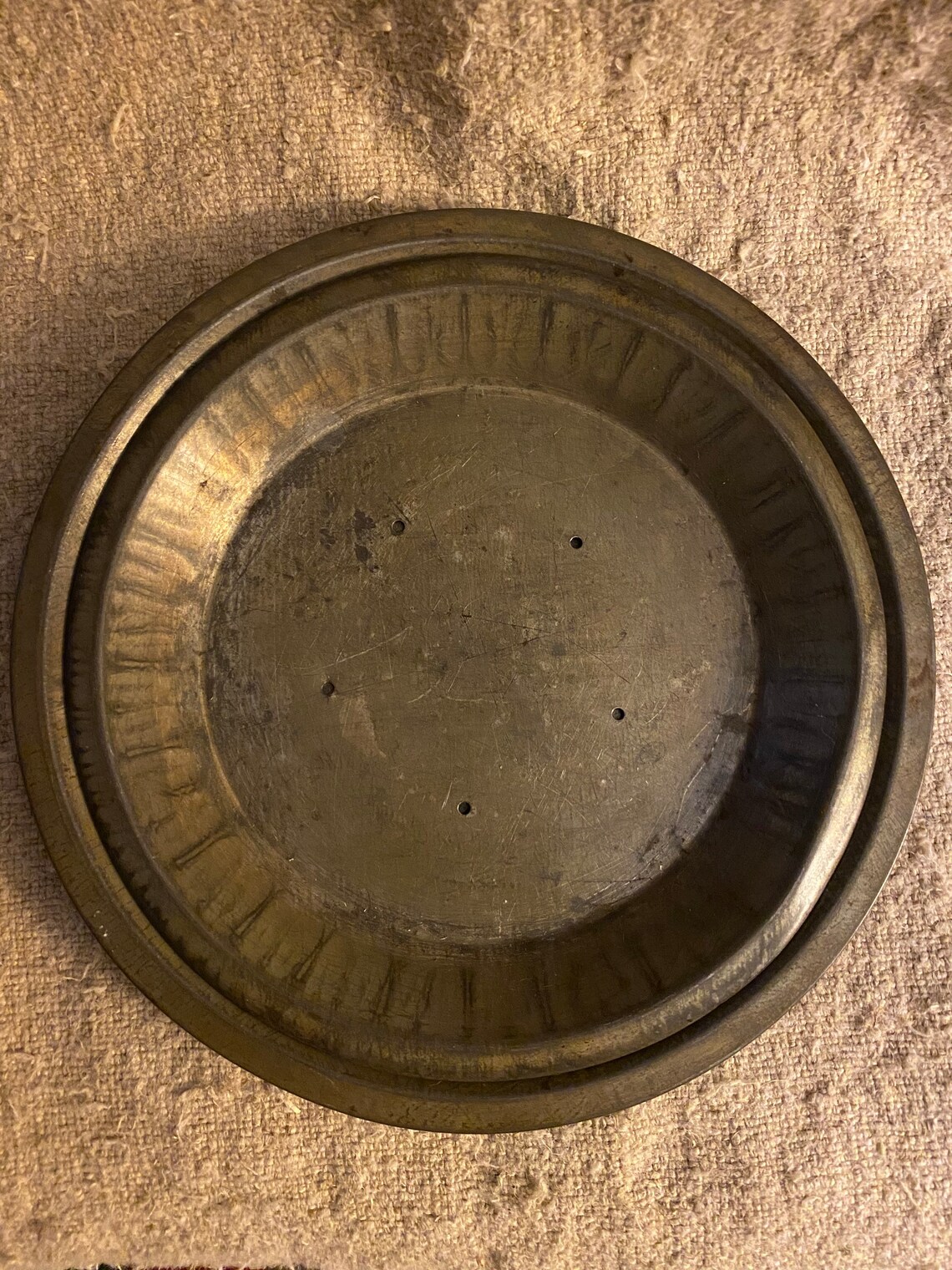 2 vintage pie pans with air holes Etsy