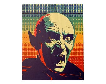 Nosferatu Vampire Pop Art Abstract Horror Print Modern Art Comic Art Film Movie TV Artwork Universal Halloween Horror Monster Art