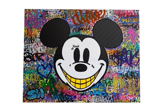 ミッキーマウス OG グラフィティ ストリートアート 絵画 ミッキーマウス OG グラフィティ ストリートアート 絵画