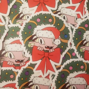 Murloc Christmas Wreath World of Warcraft Inspired Sticker