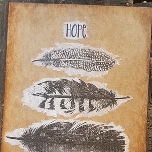 Emily Dickinson - Hope is the thing that perches in the soul art card